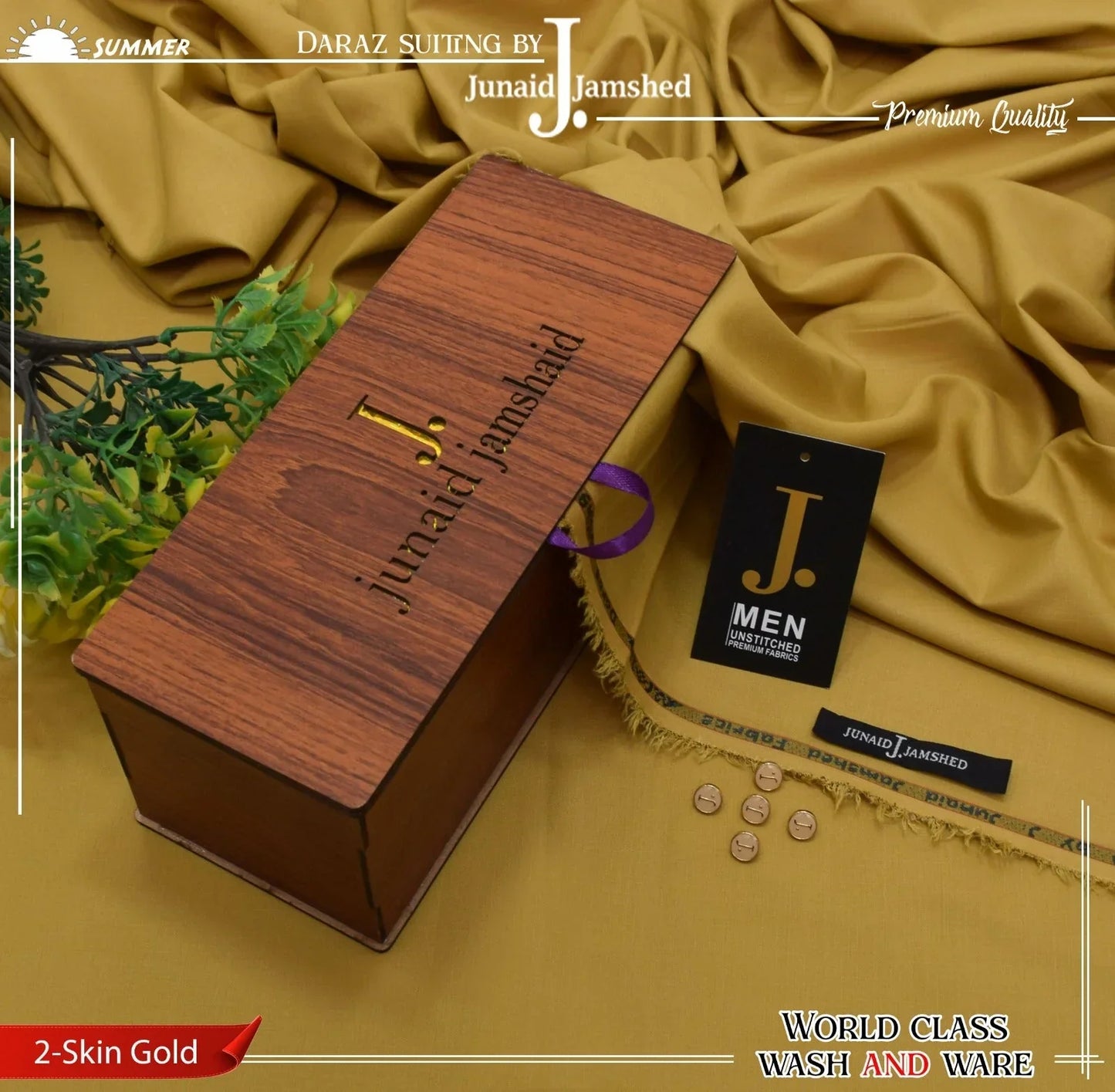 J. PREMIUM QUAILTY WASH N WEAR ( SKIN GOLD )