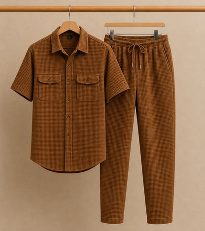 Safari Tracksuit Set (Shirt+Trouser) • Bargandi Waffel O