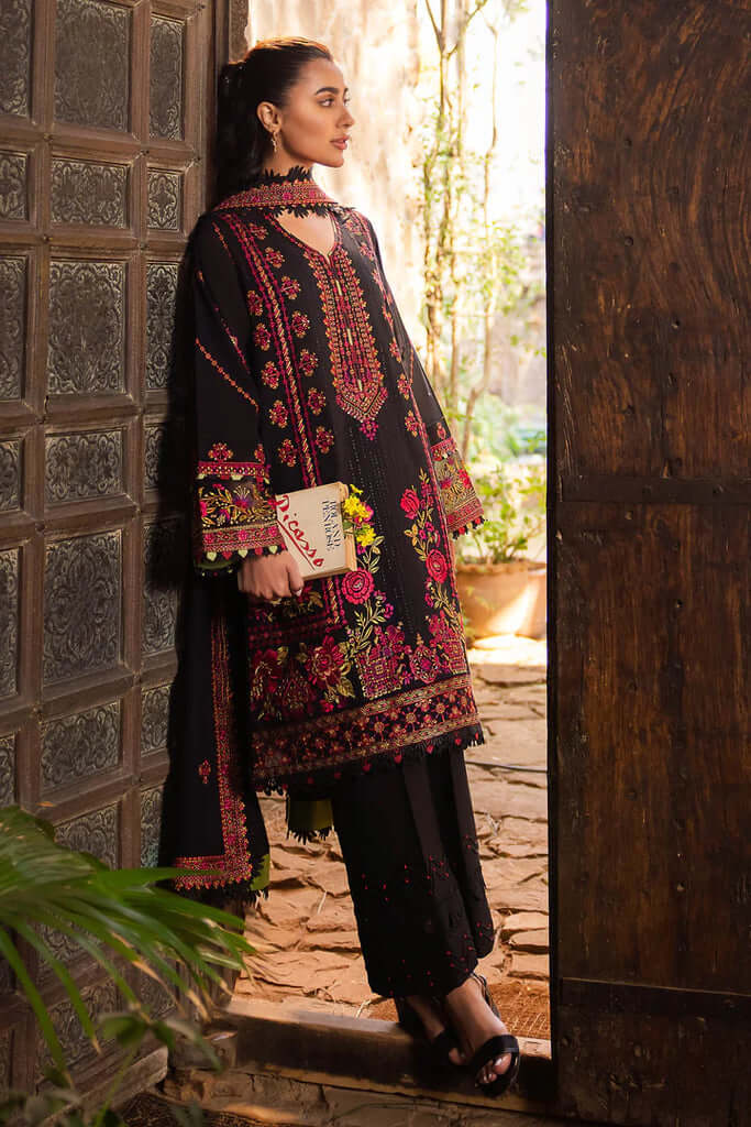 3 Piece Unstitched Heavy Embroidered Dhanak Suit ( Full Embroidered Dhanak Wool Shawl )