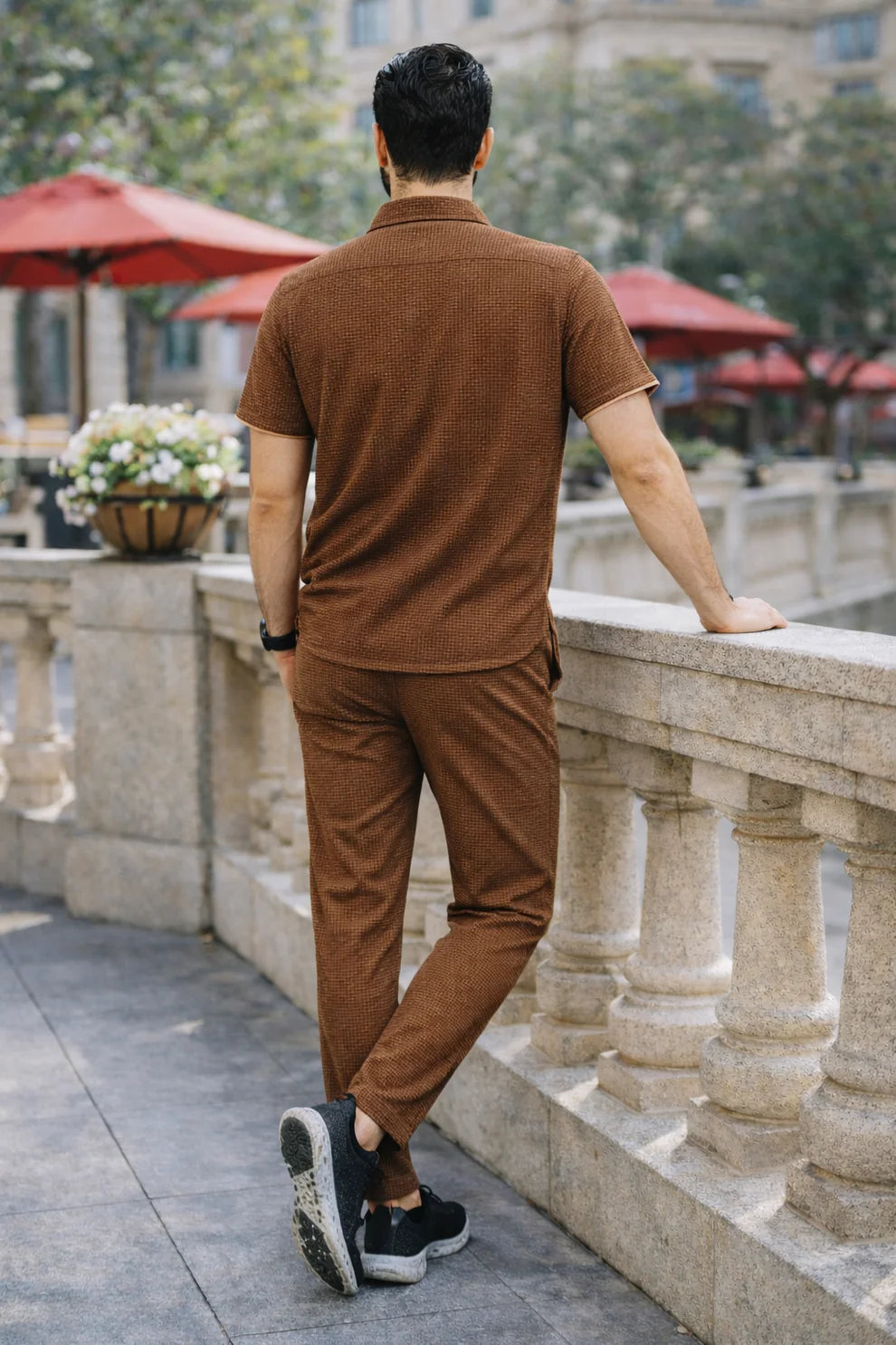 Safari Tracksuit Set (Shirt+Trouser) • Bargandi Waffel O